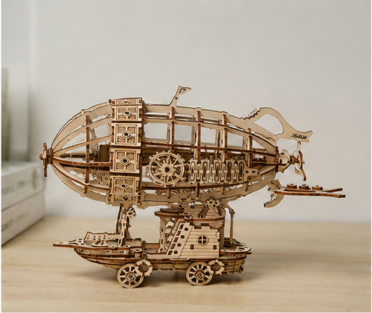 Puzzle 3D en bois montgolfière - vue 2