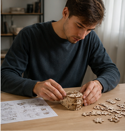 Puzzle 3D en bois montgolfière - vue 4