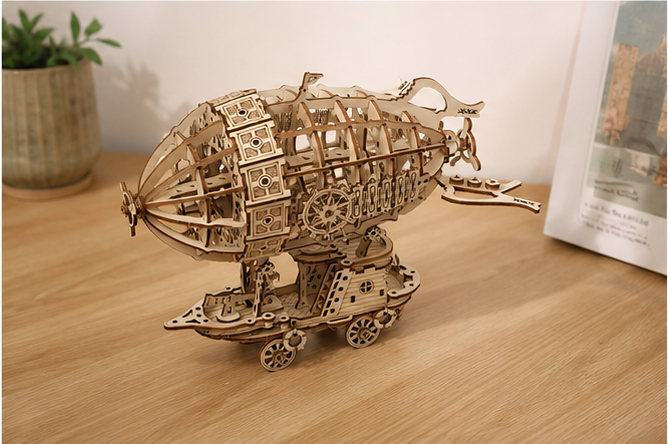 Puzzle 3D en bois montgolfière - vue 6