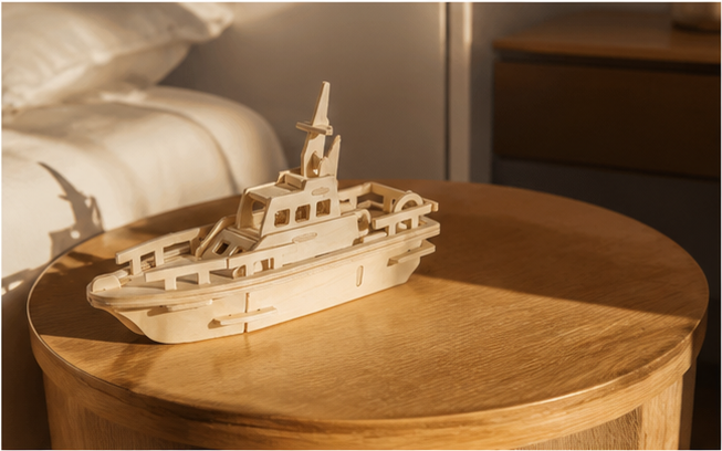 Puzzle 3D en bois bateau - vue 7
