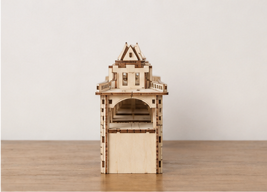 Puzzle 3D en bois pont pour train - vue 2