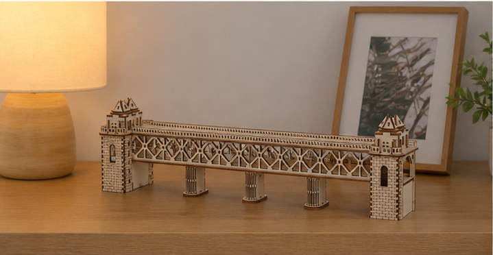 Puzzle 3D en bois pont pour train - vue 6