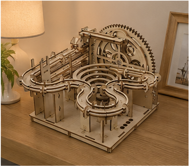 Circuit à billes en bois mécanique - vue 7