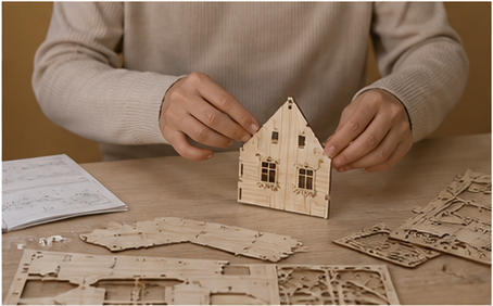 Puzzle 3D en bois maison victorienne - vue 4