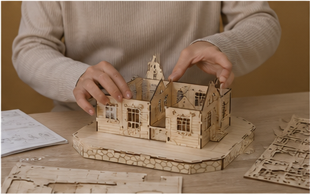 Puzzle 3D en bois maison victorienne - vue 5
