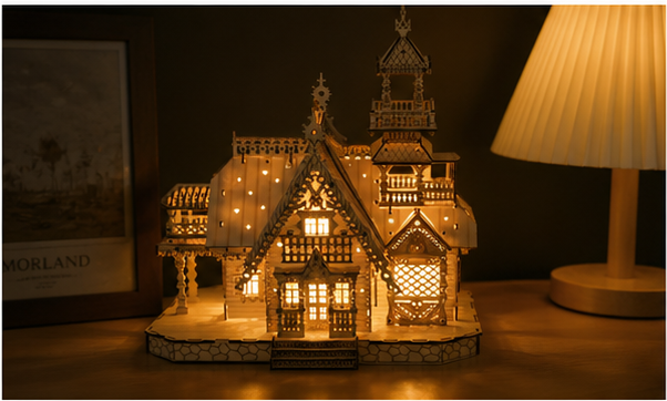 Puzzle 3D en bois maison victorienne - vue 7