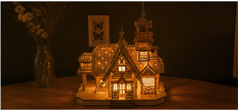 Puzzle 3D en bois maison victorienne - vue 8