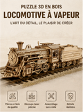 Puzzle 3D en bois – Locomotive à vapeur II