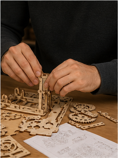 Circuit à billes en bois mécanique et électrique - vue 3