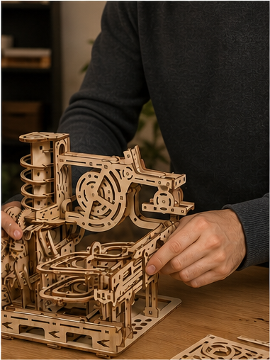Circuit à billes en bois mécanique et électrique - vue 4