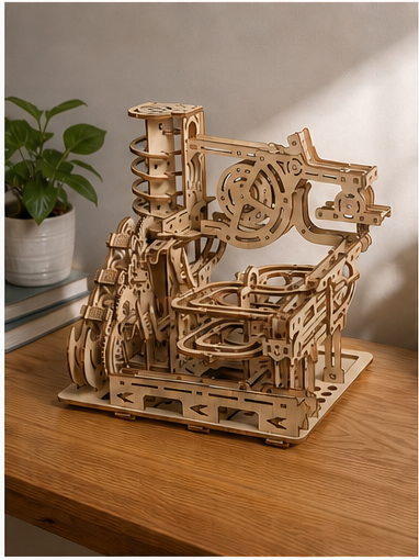 Circuit à billes en bois mécanique et électrique - vue 5