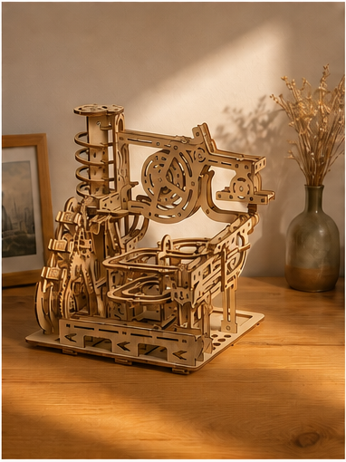 Circuit à billes en bois mécanique et électrique - vue 6