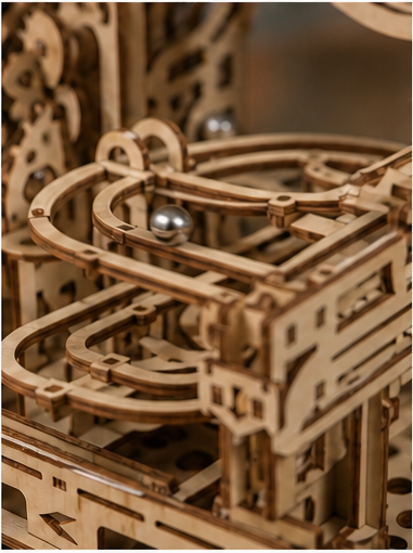 Circuit à billes en bois mécanique et électrique - vue 7