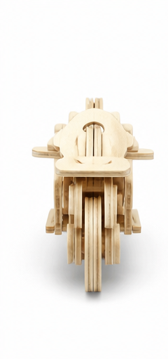 Puzzle 3D en bois moto - vue 1