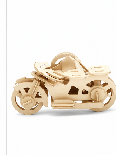 Puzzle 3D en bois moto - vue 2
