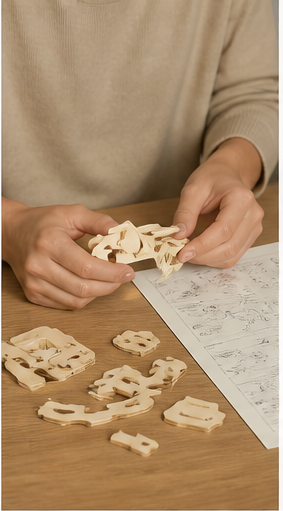 Puzzle 3D en bois moto - vue 3