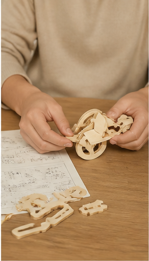 Puzzle 3D en bois moto - vue 4