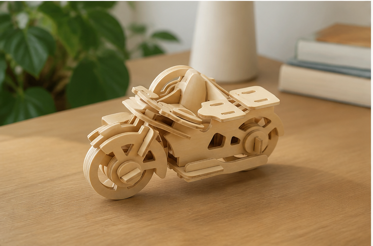 Puzzle 3D en bois moto - vue 6