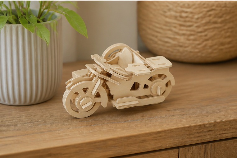 Puzzle 3D en bois moto - vue 7
