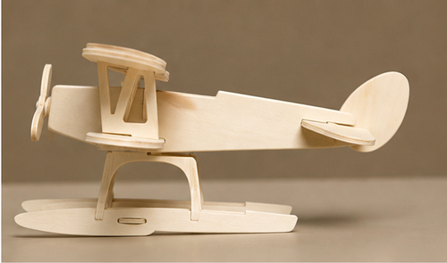 Puzzle 3D en bois avion - vue 2
