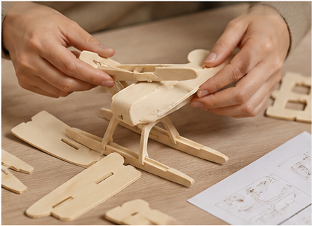 Puzzle 3D en bois avion - vue 4