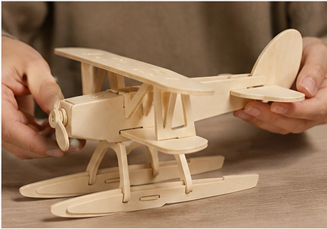 Puzzle 3D en bois avion - vue 5