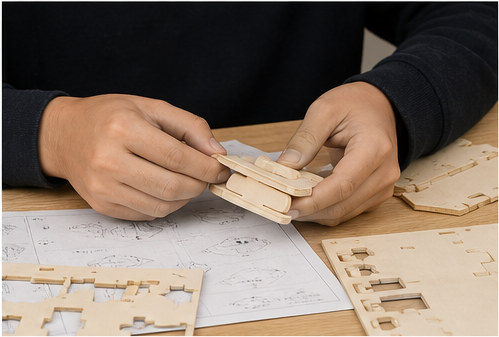 Puzzle 3D en bois tank militaire - vue 3