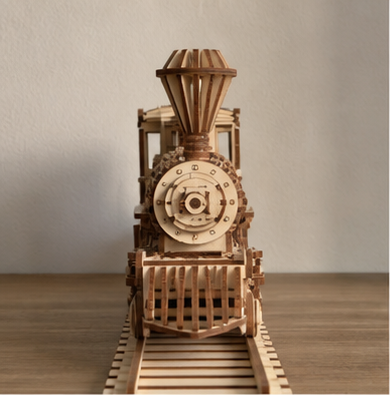 Puzzle 3D en bois locomotive à vapeur - vue 1