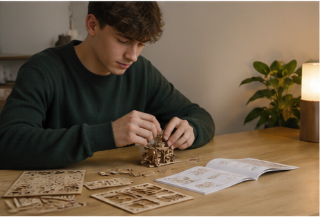 Puzzle 3D en bois locomotive à vapeur - vue 3