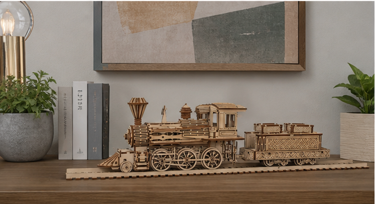 Puzzle 3D en bois locomotive à vapeur - vue 6