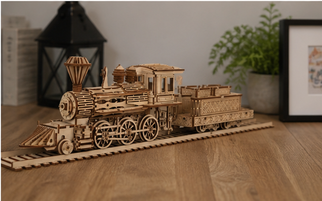 Puzzle 3D en bois locomotive à vapeur - vue 7